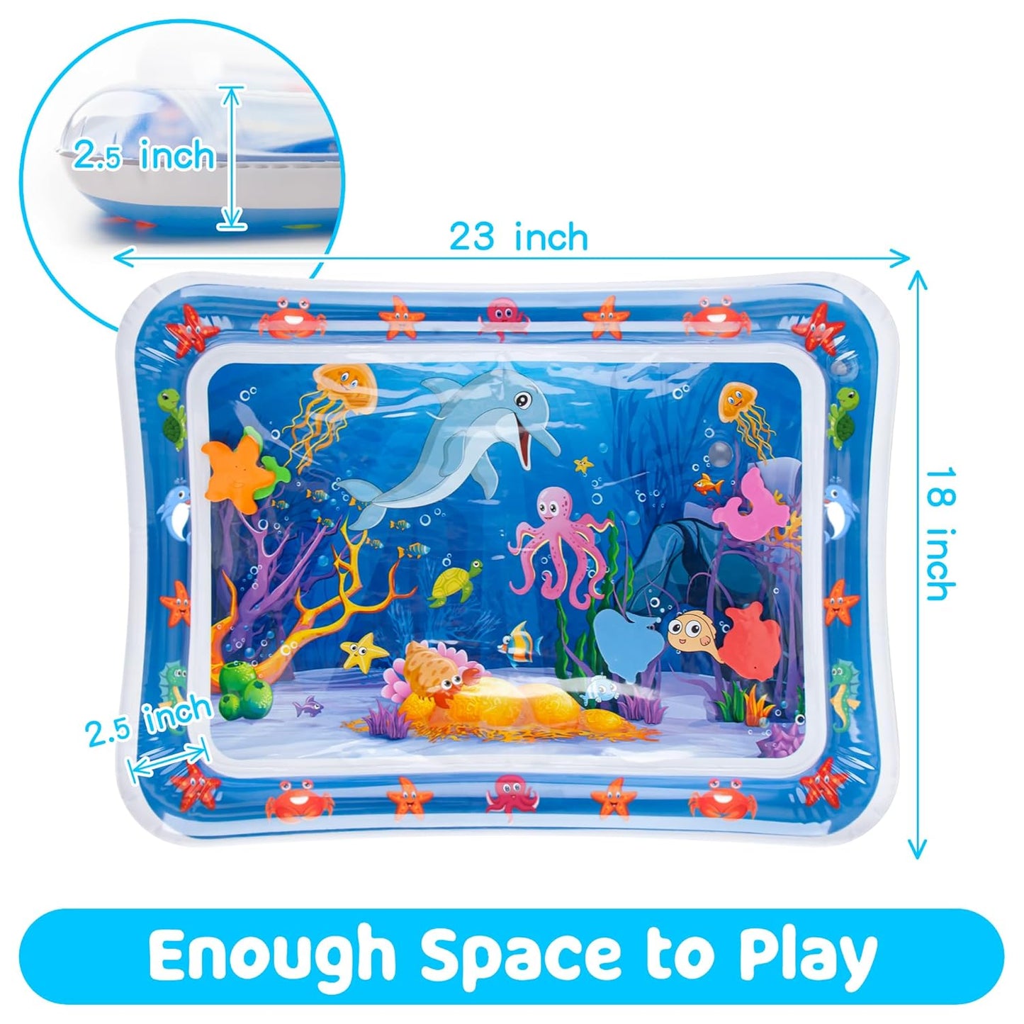 Tapis de jeu gonflable d’eau pour bébé (3-12 mois)