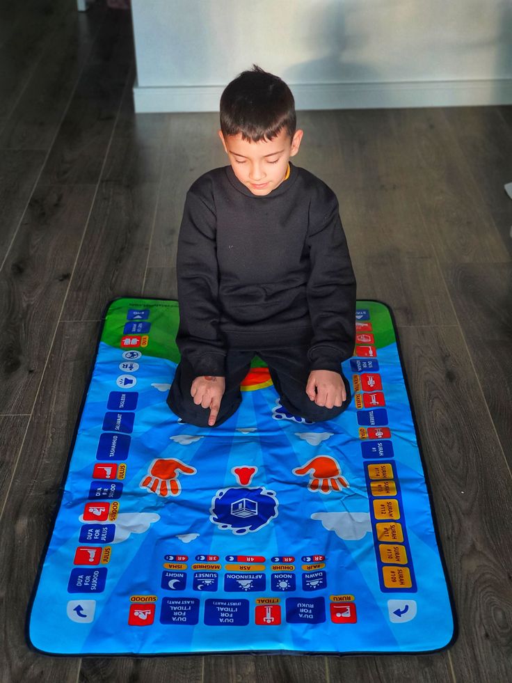 Tapis de Prière Arabe Islamique pour Enfant