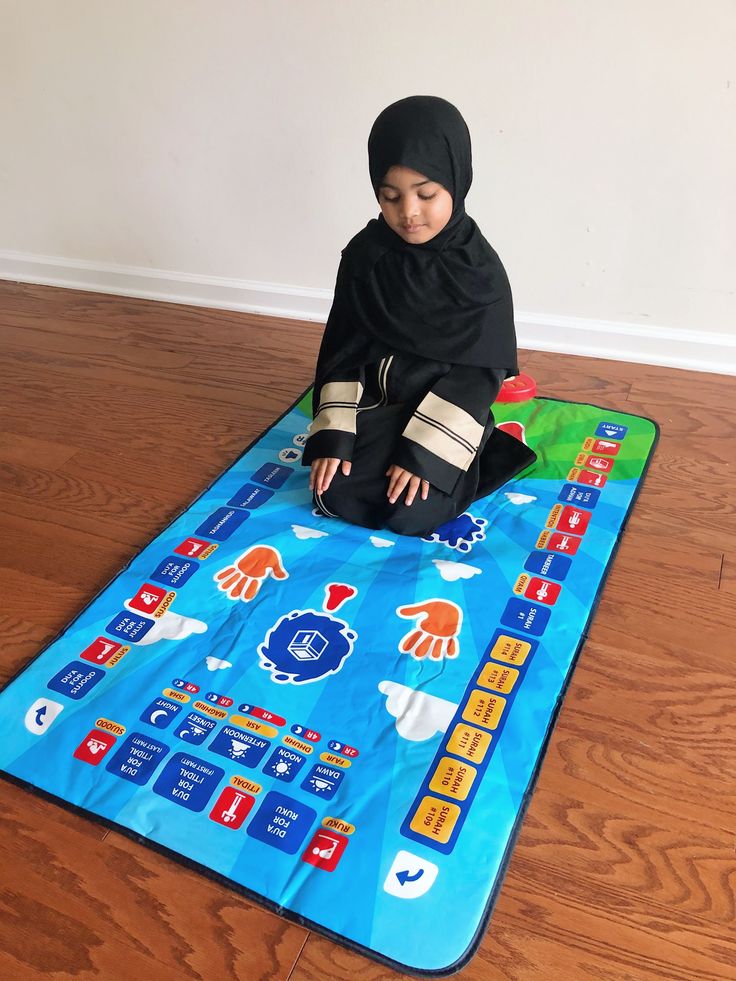 Tapis de Prière Arabe Islamique pour Enfant