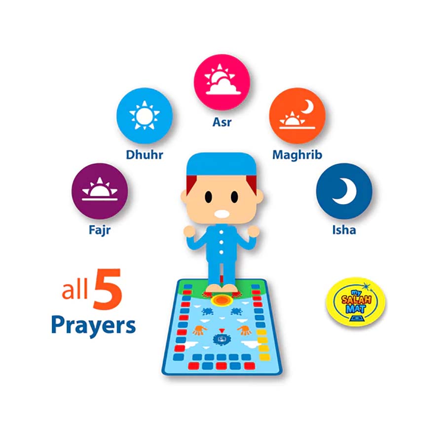 Tapis de Prière Arabe Islamique pour Enfant