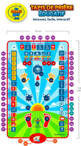 Tapis de Prière Arabe Islamique pour Enfant