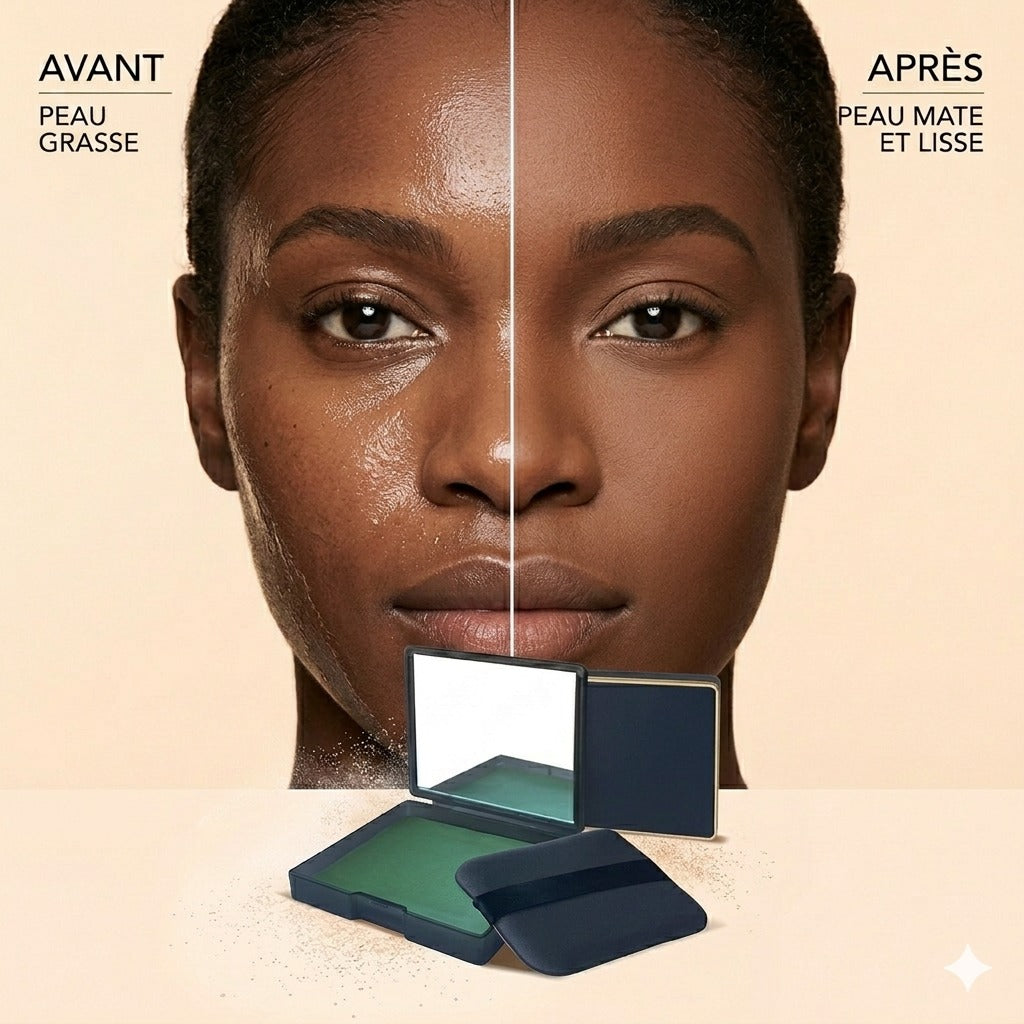 Papier Matifiant Visage avec Miroir – Zéro Brillance Instantanée